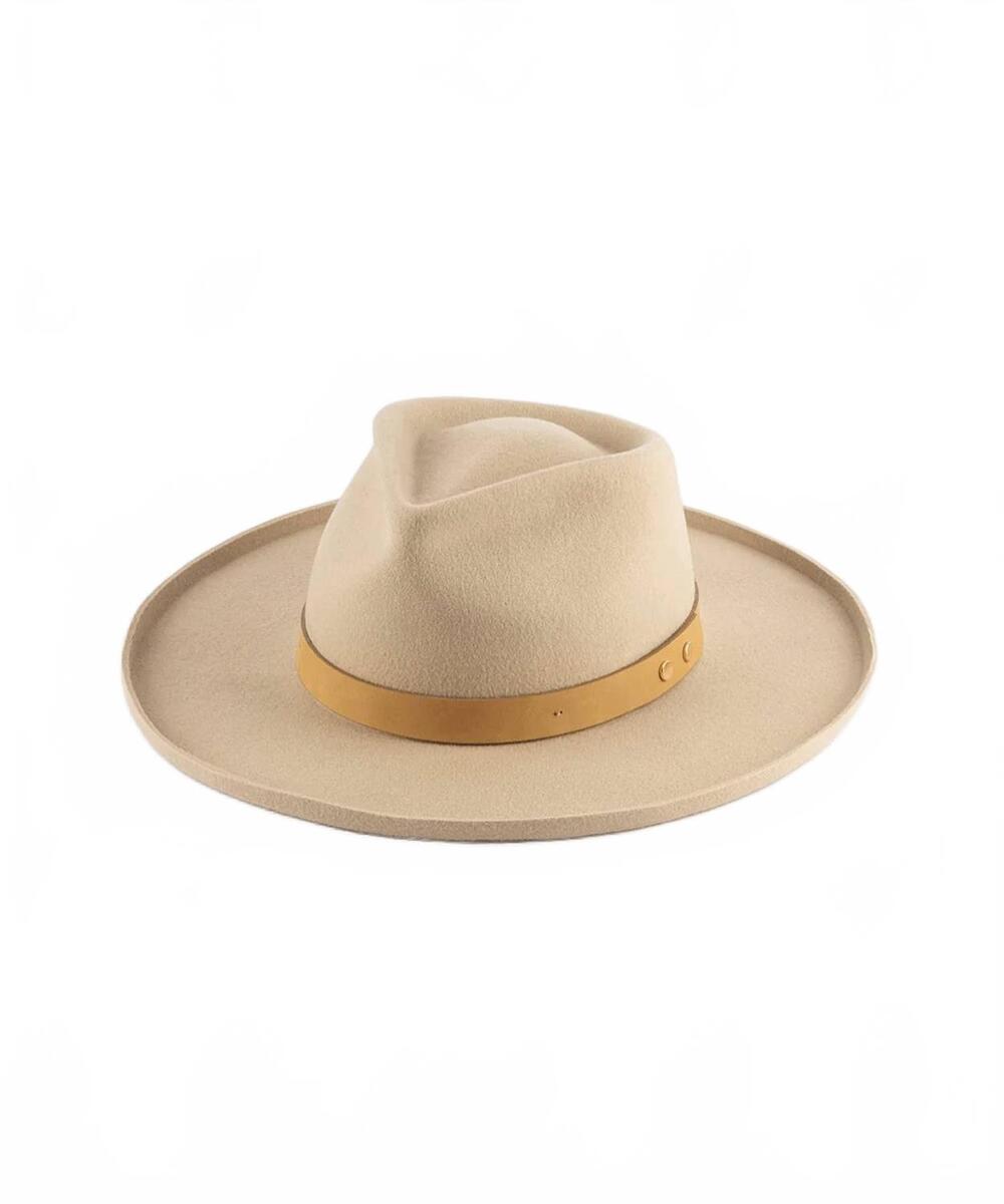 NEW GIGI PIP women's luca pencil brim teardrop fedora hat in cream